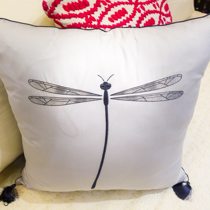 Cushion cover cotton satin 400 TC Dragonfly 